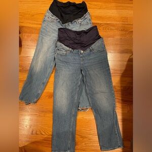 Lot of two Abercrombie straight leg maternity jeans